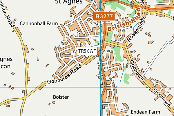 TR5 0WF map - OS VectorMap District (Ordnance Survey)