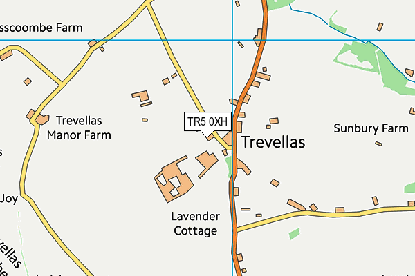 TR5 0XH map - OS VectorMap District (Ordnance Survey)