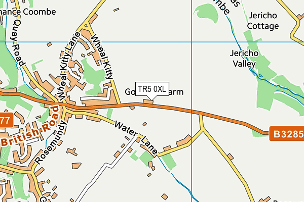 TR5 0XL map - OS VectorMap District (Ordnance Survey)