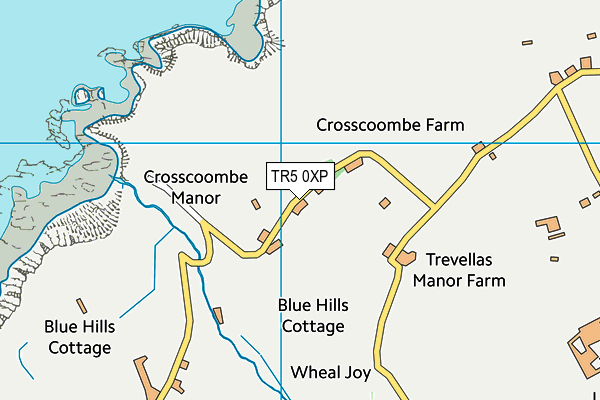 TR5 0XP map - OS VectorMap District (Ordnance Survey)