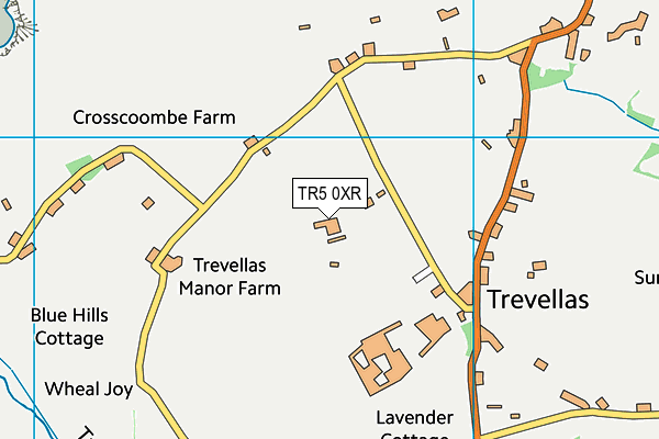 TR5 0XR map - OS VectorMap District (Ordnance Survey)