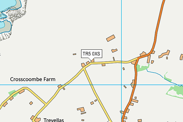 TR5 0XS map - OS VectorMap District (Ordnance Survey)