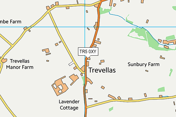 TR5 0XY map - OS VectorMap District (Ordnance Survey)