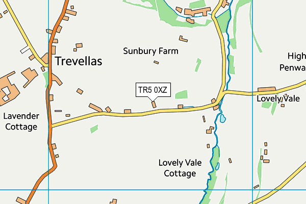 TR5 0XZ map - OS VectorMap District (Ordnance Survey)