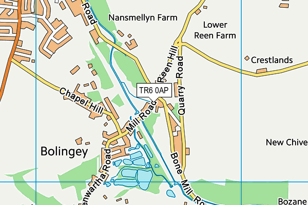 TR6 0AP map - OS VectorMap District (Ordnance Survey)