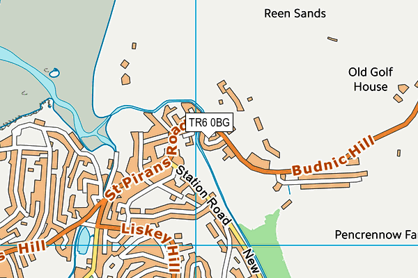 TR6 0BG map - OS VectorMap District (Ordnance Survey)
