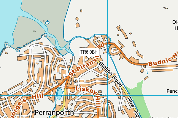TR6 0BH map - OS VectorMap District (Ordnance Survey)