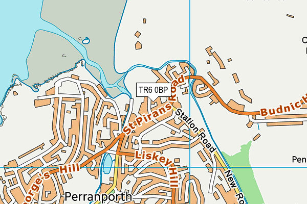 TR6 0BP map - OS VectorMap District (Ordnance Survey)
