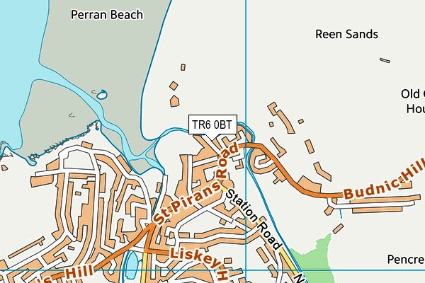 TR6 0BT map - OS VectorMap District (Ordnance Survey)