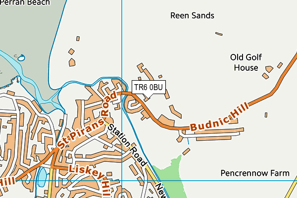 TR6 0BU map - OS VectorMap District (Ordnance Survey)