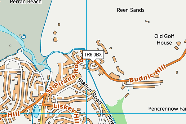 TR6 0BX map - OS VectorMap District (Ordnance Survey)