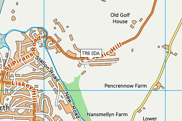 TR6 0DA map - OS VectorMap District (Ordnance Survey)