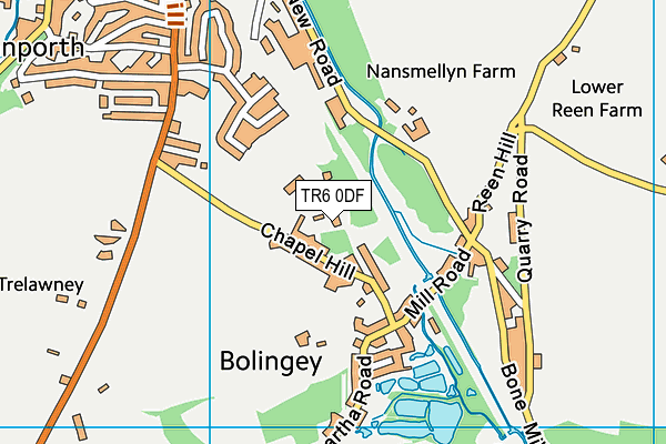 TR6 0DF map - OS VectorMap District (Ordnance Survey)