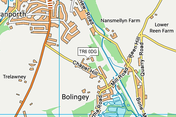 TR6 0DG map - OS VectorMap District (Ordnance Survey)