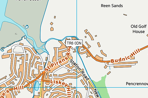 TR6 0DN map - OS VectorMap District (Ordnance Survey)