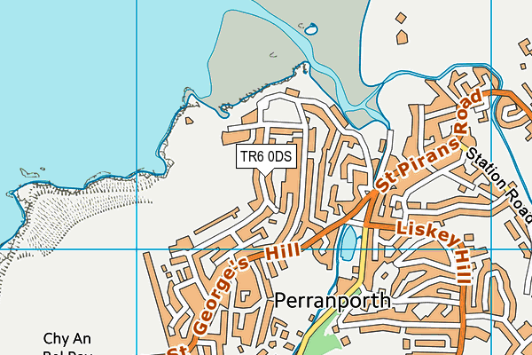 TR6 0DS map - OS VectorMap District (Ordnance Survey)