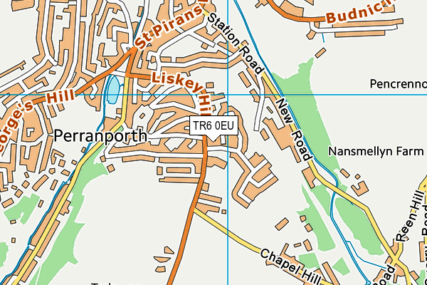 Perranporth  Community Primary School map (TR6 0EU) - OS VectorMap District (Ordnance Survey)