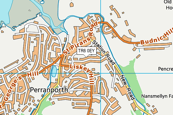TR6 0EY map - OS VectorMap District (Ordnance Survey)