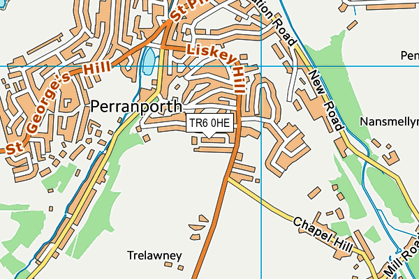 TR6 0HE map - OS VectorMap District (Ordnance Survey)