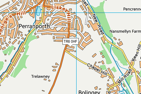 TR6 0HF map - OS VectorMap District (Ordnance Survey)