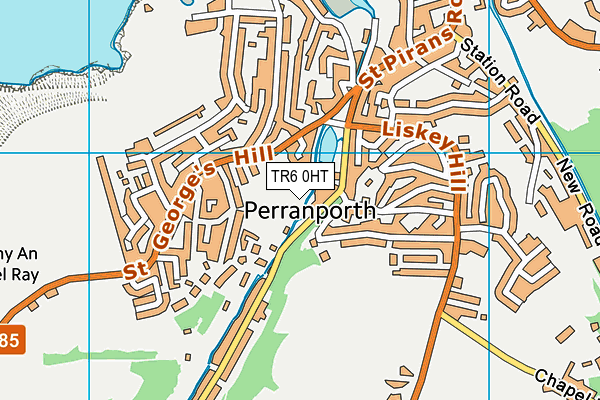 Perran Tennis map (TR6 0HT) - OS VectorMap District (Ordnance Survey)