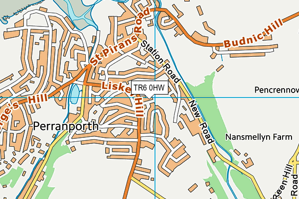TR6 0HW map - OS VectorMap District (Ordnance Survey)