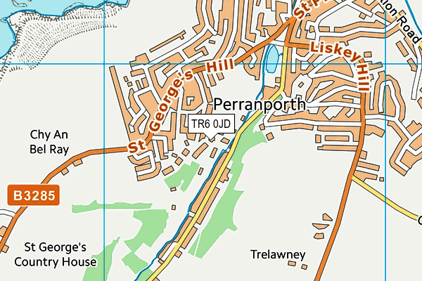 TR6 0JD map - OS VectorMap District (Ordnance Survey)