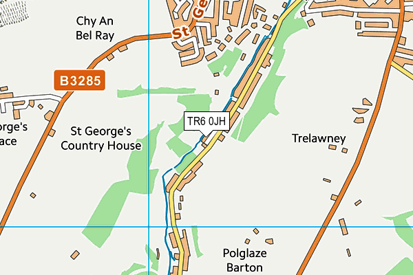 TR6 0JH map - OS VectorMap District (Ordnance Survey)