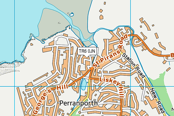 TR6 0JN map - OS VectorMap District (Ordnance Survey)