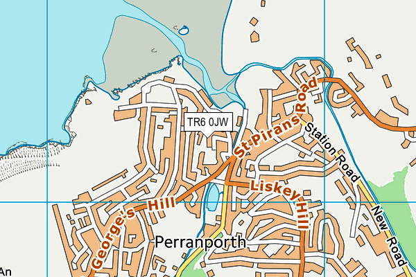 TR6 0JW map - OS VectorMap District (Ordnance Survey)