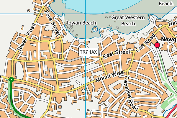 TR7 1AX map - OS VectorMap District (Ordnance Survey)