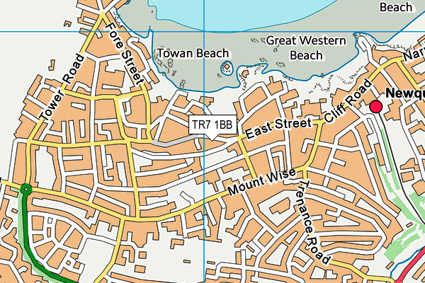 TR7 1BB map - OS VectorMap District (Ordnance Survey)
