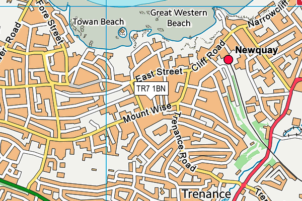 TR7 1BN map - OS VectorMap District (Ordnance Survey)