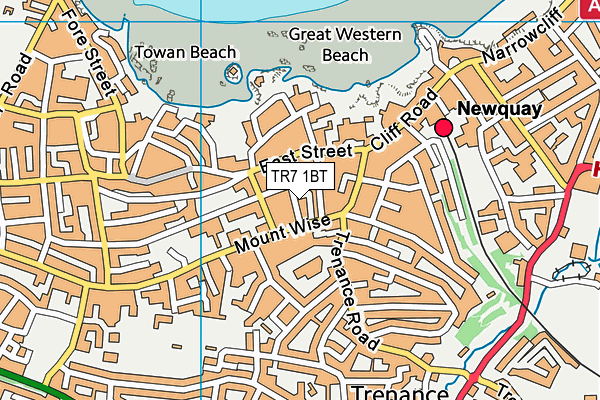 TR7 1BT map - OS VectorMap District (Ordnance Survey)