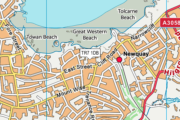 Hotel Victoria Newquay map (TR7 1DB) - OS VectorMap District (Ordnance Survey)