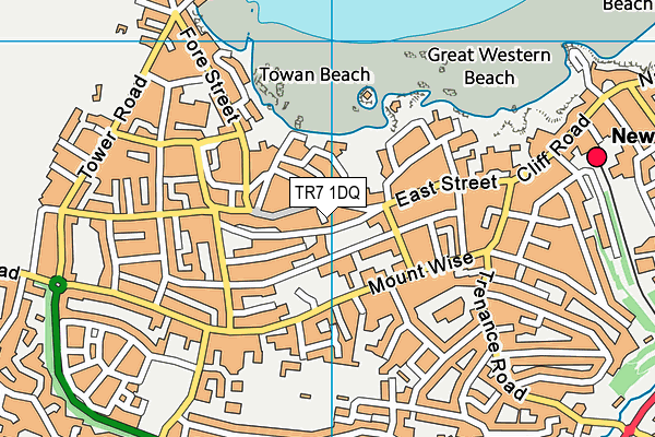 TR7 1DQ map - OS VectorMap District (Ordnance Survey)