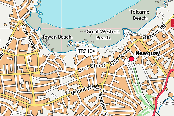 Map of ONE TRENANCE ROAD (NEWQUAY) MANAGEMENT COMPANY LIMITED at district scale