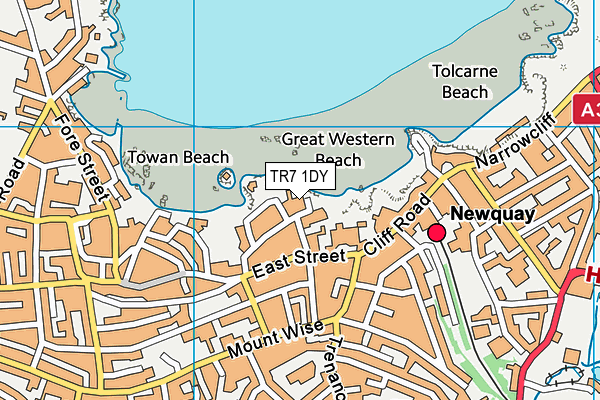 Map of CORNISH CREAM ST IVES LTD at district scale