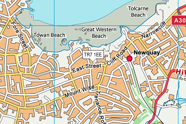 TR7 1EE map - OS VectorMap District (Ordnance Survey)
