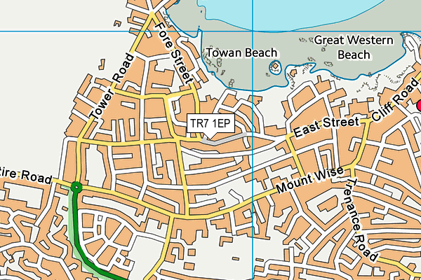 TR7 1EP map - OS VectorMap District (Ordnance Survey)