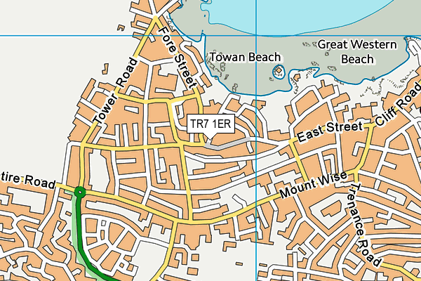 TR7 1ER map - OS VectorMap District (Ordnance Survey)