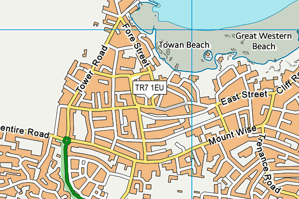 TR7 1EU map - OS VectorMap District (Ordnance Survey)