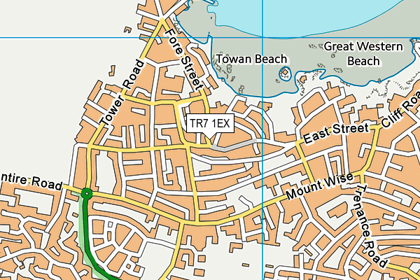 TR7 1EX map - OS VectorMap District (Ordnance Survey)