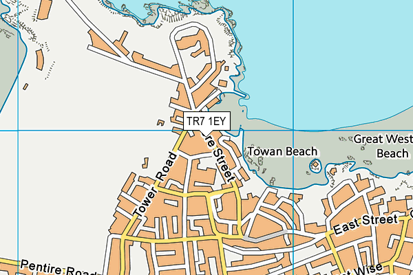 TR7 1EY map - OS VectorMap District (Ordnance Survey)
