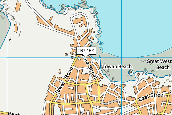 TR7 1EZ map - OS VectorMap District (Ordnance Survey)