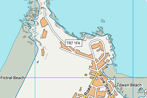 TR7 1FA map - OS VectorMap District (Ordnance Survey)