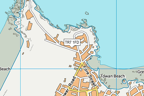 TR7 1FD map - OS VectorMap District (Ordnance Survey)