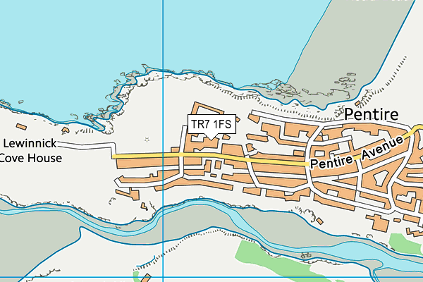 TR7 1FS map - OS VectorMap District (Ordnance Survey)