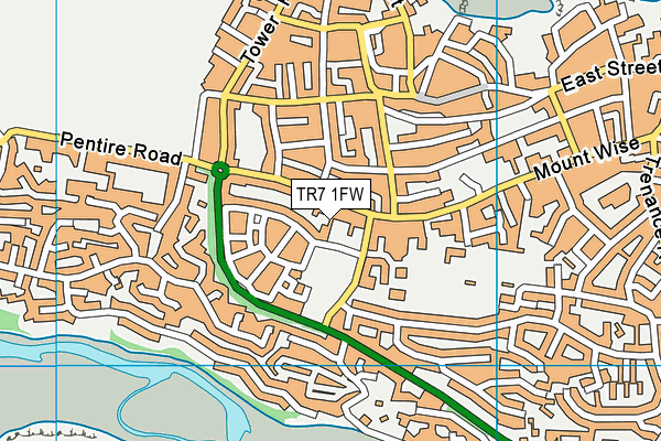 TR7 1FW map - OS VectorMap District (Ordnance Survey)