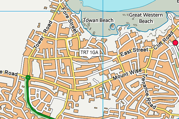 TR7 1GA map - OS VectorMap District (Ordnance Survey)